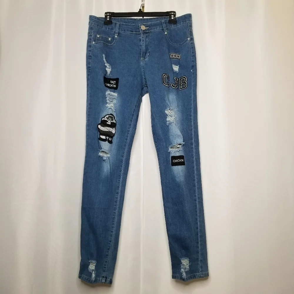 CJB Distressed Men's Skinny Jeans